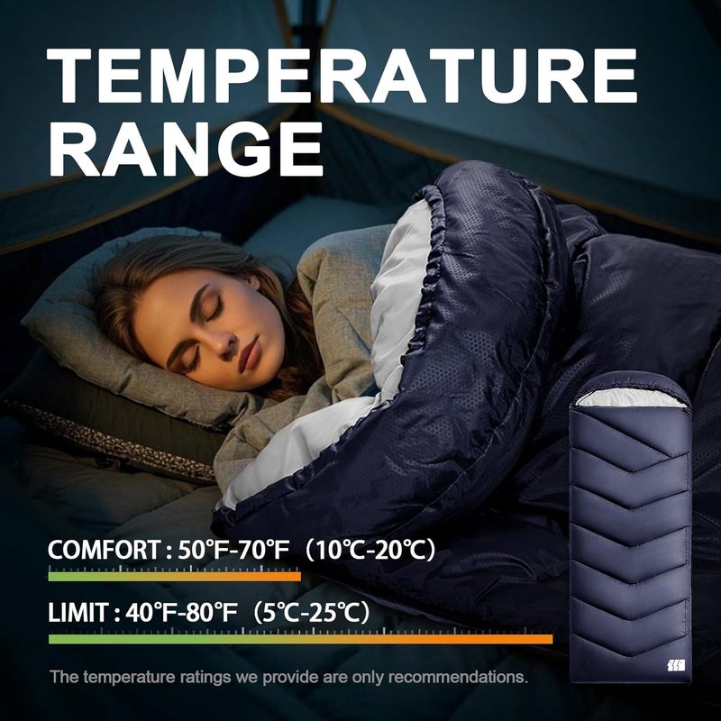 TANSTRIDER Ultralight Warm Weather Sleeping Bag - Portable, Waterproof, Compact Lightweight, Comfort with Compression Sack - Great for Outdoor Camping, Backpacking & Hiking - Image 5